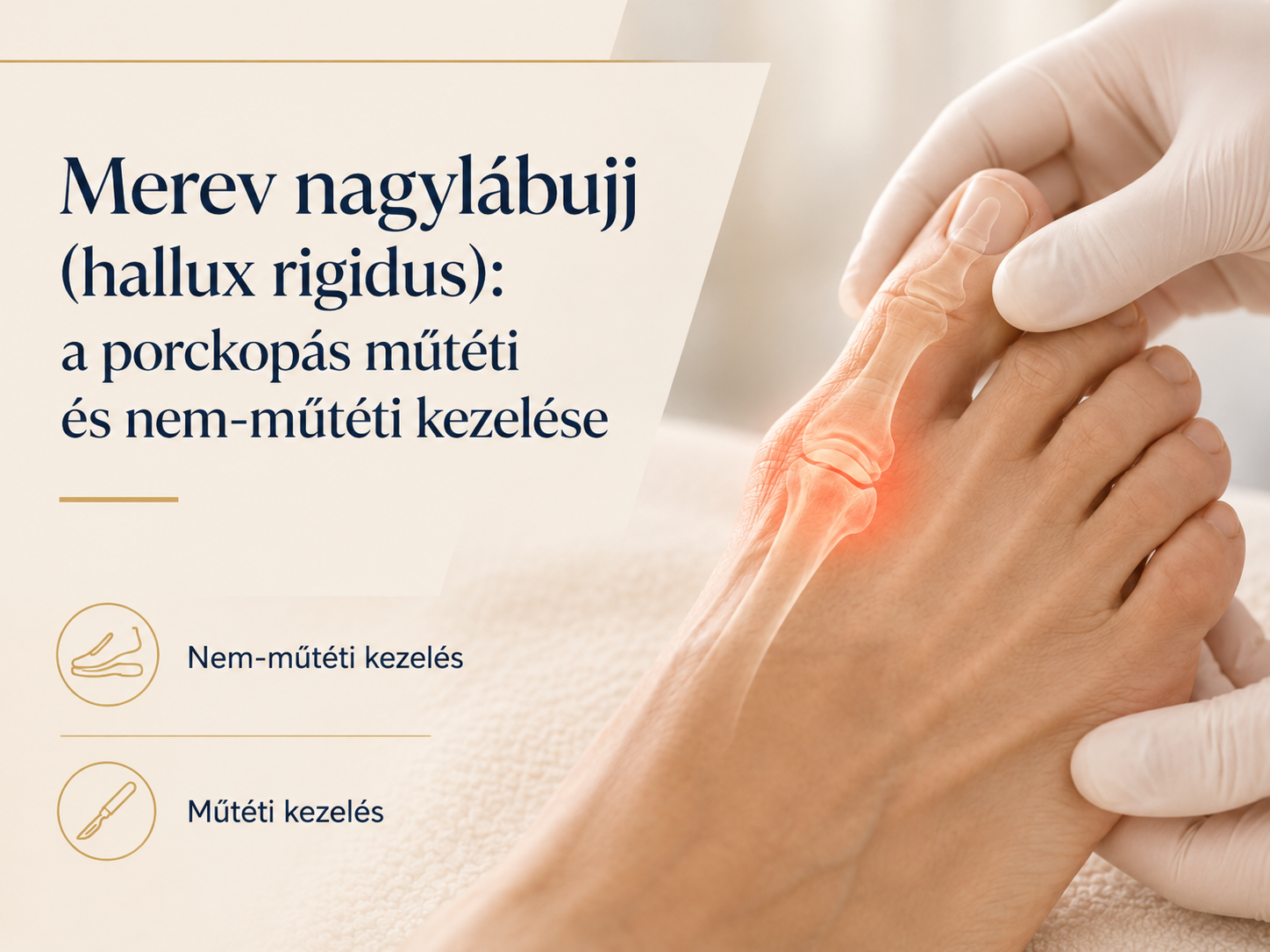 Merev nagylábujj (hallux rigidus): a porckopás műtéti és nem-műtéti kezelése